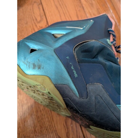 2013 Nike Lebron 11 XI Akron Vs Miami Men’s Basketball Shoes 616175-400 SZ 13 - Picture 8 of 9